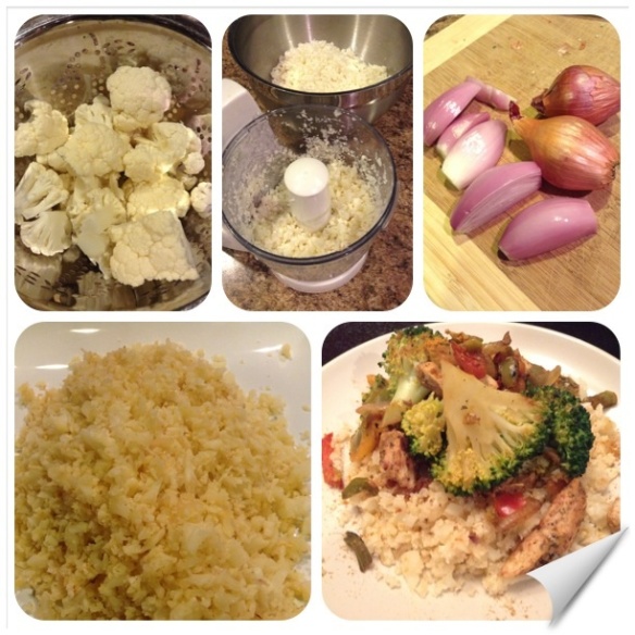 Chicken and veggie stir fry with cauliflower rice